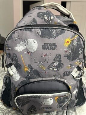 Potter Barn Star Wars Gray Darth Vader Print Backpack